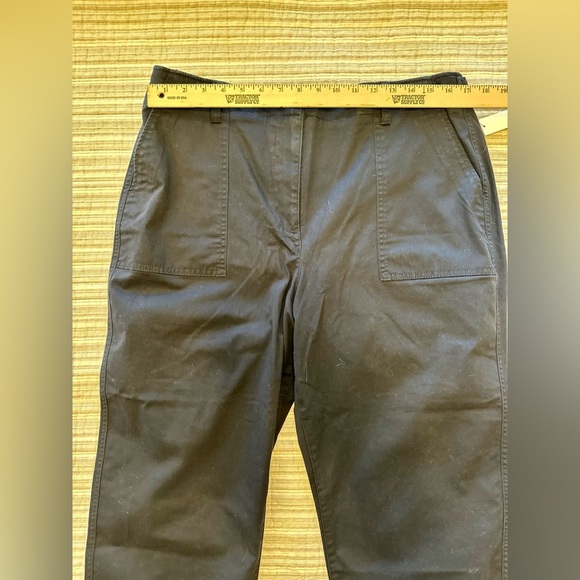 Talbots Women’s High Waist Patch Pocket Crop Pants 16P Petite Navy Blue NWT - Picture 2 of 10